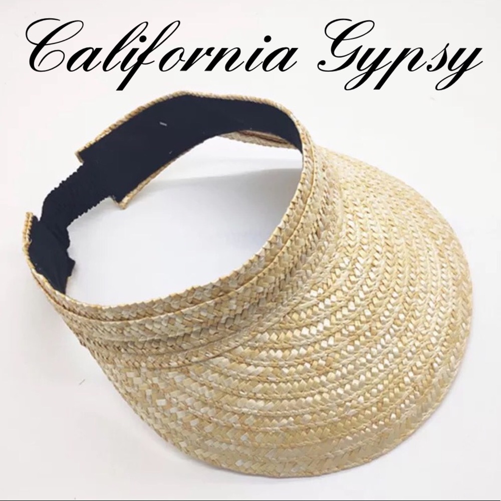 Straw Boho Visor Hat - Picture 2 of 6